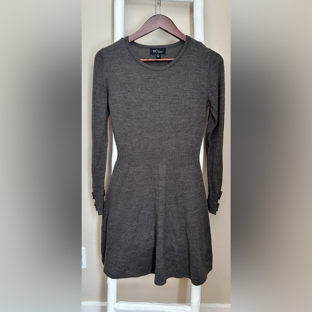 BCBGMaxAzria Charcoal Long Sleeve Dress